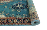 Wali Basira Blue-Grey/Navy Runner, 2'6" x 10'0"