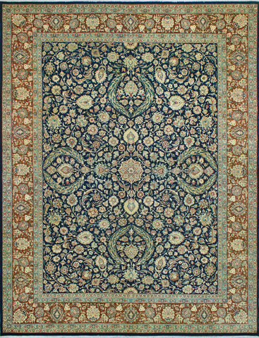 Wali Dorsey Navy/Brown Rug, 9'9" x 13'1"