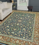 Wali Dorsey Navy/Brown Rug, 9'9" x 13'1"