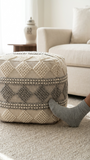 Ally Beaded Pouf