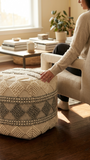 Ally Beaded Pouf