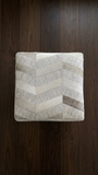 Geometric Pouf Caleb, Grey (18"x18"x18")