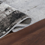 Machine Washable Liam Grey/Black Rug