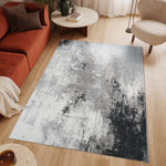 Machine Washable Liam Grey/Black Rug