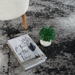 Machine Washable Felix Grey/Black Rug