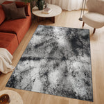 Machine Washable Felix Grey/Black Rug