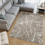 Machine Washable Archie Brown/Beige Rug