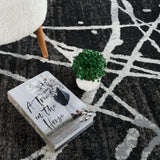 Machine Washable Archie Black/Grey Rug