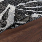 Machine Washable Archie Black/Grey Rug