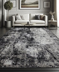 Machine Washable Bridget Grey/Black Rug