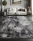 Machine Washable Bridget Grey/Black Rug