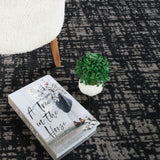 Machine Washable Frances Grey/Black Rug