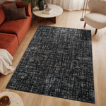 Machine Washable Frances Grey/Black Rug