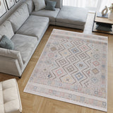 Machine Washable Alden Beige/Ivory Rug