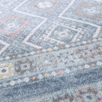 Machine Washable Alden Blue/Ivory Rug