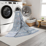 Machine Washable Alden Blue/Ivory Rug