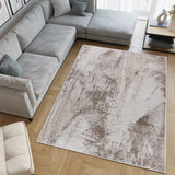 Machine Washable Cooper Ivory/Brown Rug