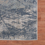 Machine Washable Cooper Blue/Beige Rug