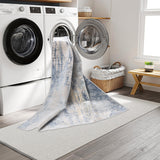 Machine Washable Cooper Blue/Beige Rug