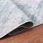 Machine Washable Austin Ivory/Blue Rug