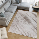 Machine Washable Austin Ivory/Brown Rug