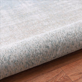 Machine Washable Nash Ivory/Blue Rug