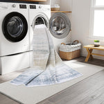 Machine Washable Nash Ivory/Blue Rug