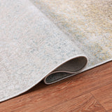 Machine Washable Nash Ivory/Brown Rug