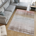 Machine Washable Nash Ivory/Brown Rug