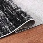 Machine Washable Nash Charcoal/Ivory Rug