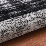 Machine Washable Nash Charcoal/Ivory Rug