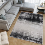 Machine Washable Nash Charcoal/Ivory Rug