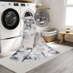 Machine Washable Avery Ivory/Blue Rug