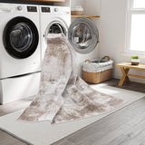 Machine Washable Avery Brown/Ivory Rug