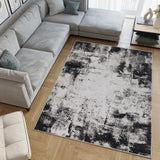 Machine Washable Avery Ivory/Charcoal Rug