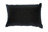 Naya Throw Pillow, Black (24"x16"x4")