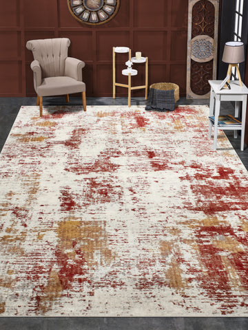 Louis Darcy Ivory/Red Rug