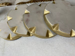 Nova gold edge detailed marble coaster (4"x4")