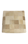 Geometric Hide Pouf Lucas, Brown (18"x18"x18")