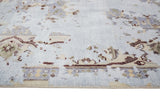 Fine Galaxy Khurshid Ivory/Blue Rug, 8'1" x 10'1"