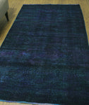 Vintage Esra Purple/Blue Rug, 4'2" x 6'10"