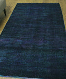 Vintage Esra Purple/Blue Rug, 4'2" x 6'10"