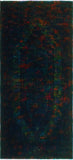 Vintage Zalaikah Ink Blue/Green Rug, 4'3" x 7'11"