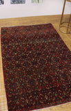 Semi Antique Aaus Red/Blue Rug, 3'9" x 6'0"