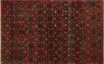 Semi Antique Aaus Red/Blue Rug, 3'9" x 6'0"