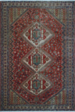 Semi Antique Mcarthur Red/Ivory Rug, 6'9" x 9'9"
