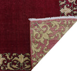 Vintage Elwin Purple/Beige Runner, 2'8" x 14'10"