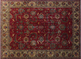 Semi Antique Muqtadir Red/Ivory Rug, 9'5" x 12'8"