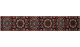 Aria Freda Red/Blue Runner, 2'8" x 14'11"