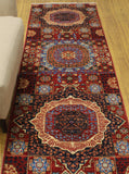 Aria Koroush Red/Blue Runner, 2'8" x 14'3"